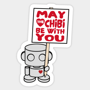 O'BOT Toy Robot (May the Chibi Be With You) Sticker